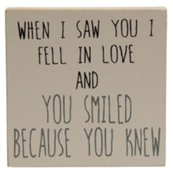 NWT Love Story Square Block Decor - Picture 3 of 4